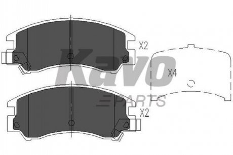 Гальмівні колодки, дискове гальмо (набір) KAVO KBP8008