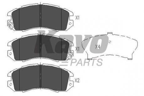 PARTS SUBARU Тормозные колодки передн. Impreza,Legacy KAVO KBP-8010