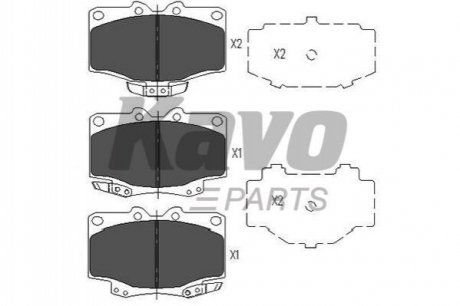 Гальмівні колодки, дискове гальмо (набір) KAVO KBP9048 (фото 1)
