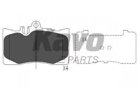 PARTS TOYOTA Тормозные колодки передн.Lexus LS (FE) 430 00- KAVO KBP-9071