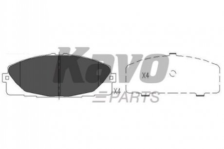 Гальмівні колодки, дискове гальмо (набір) KAVO KBP9089 (фото 1)