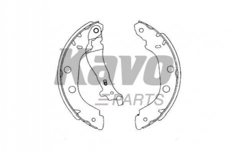 Колодки гальмівні (задні) Renault Kangoo 97- (барабанні) (228.6x42) KAVO KBS7419 (фото 1)