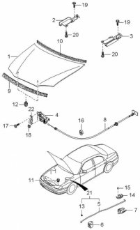 Капот Kia/Hyundai 0K2AA52310 (фото 1)