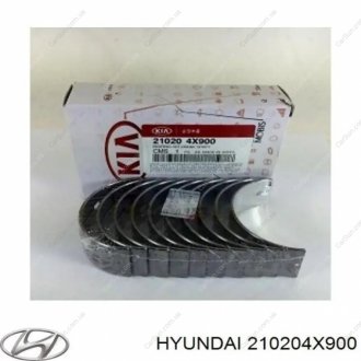 Вкладиші корінні (вир-во Mobis) Kia/Hyundai 210204X900