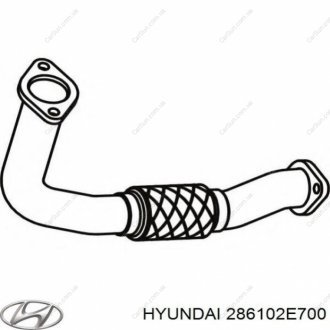 Труба приймальна Kia/Hyundai 286102E700