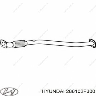 Труба приймальна Kia/Hyundai 286102F300 (фото 1)