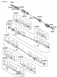 Вінець ABS передній Kia/Hyundai 4959026000