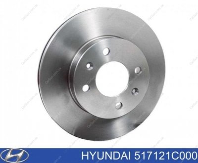 Диск гальмівний передній Hyundai Getz 02-12 (вир-во Mobis) Kia/Hyundai 51712-1C000