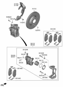 Диск тормозной передний Kia/Hyundai 51712L1100 (фото 1)