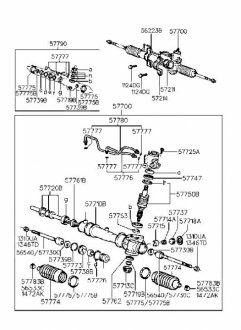 Рулевая рейка Kia/Hyundai 5770028500 (фото 1)