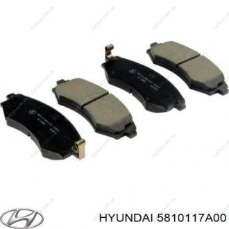 Тормозные колодки передние Kia/Hyundai 5810117A00 (фото 1)