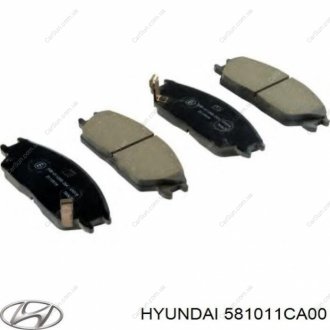 Комплект тормозных колодок, дисковый тормоз - Kia/Hyundai 581011CA00