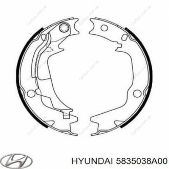 Колодки тормозные барабанная Sonata (98-07) 168x32 Kia/Hyundai 58350-38A00 (фото 1)