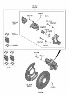 Диск тормозной задний Kia/Hyundai 58411L1100 (фото 1)