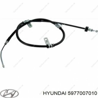 Трос ручного тормоза правый (барабан) (59770-07010) - Kia/Hyundai 5977007010 (фото 1)