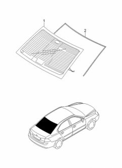 Скло заднє Kia/Hyundai 871102G060