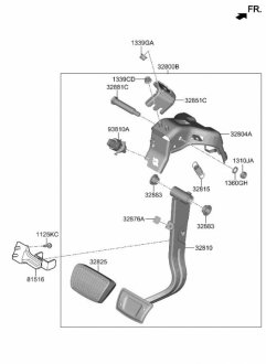 Кнопка включення стоп-сигналу Kia/Hyundai 93810G8100