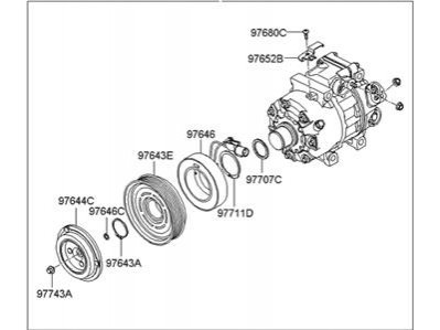 Компрессор кондиционера Kia/Hyundai 977012H100