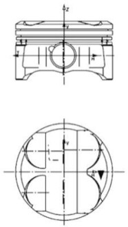 Поршень двигуна BMW 84,50 N42 N45 N46 KOLBENSCHMIDT 40086620