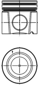 Поршень (Std) Ø130Mm Mb Actros Mp2/mp3 Om541/om542 Euro 4/5 KOLBENSCHMIDT 40310600