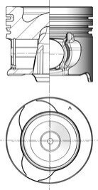 Поршень двигуна RENAULT 76,00 K9K KOLBENSCHMIDT 41813600