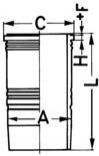 Гільза Ø128*ø144.5*ø153.8Mm L-253Mm H-10.05Mm Man F 2000/f 9/f 90/m90 D0826Lf01-D2840Lf460 >1983 KOLBENSCHMIDT 89092110