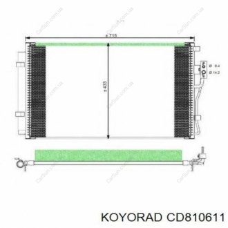 Радиатор кондиционера - (976061U100) KOYORAD CD810611