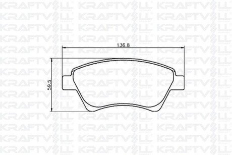 Тормозные колодки передн.Kangoo,Megane II 02- Kraftvoll 07010027