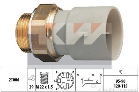 Термовимикач вентилятора радіатора Kw 550 655