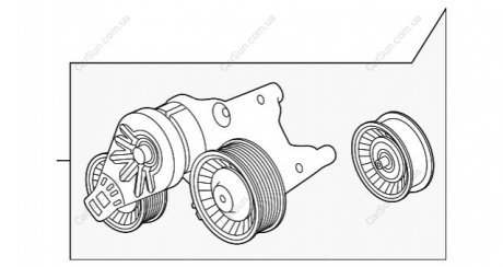 Натяжитель проводного ремня с роликами Range Rover Velar L560 LAND ROVER LR091612