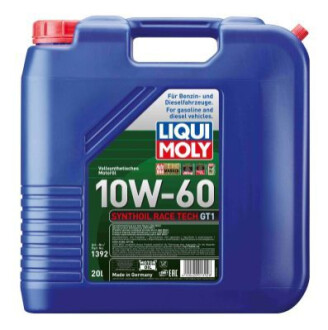 Масло моторное синтетическое "SYNTHOIL RACE TECH GT 1 10W-60", 20л LIQUI MOLY 1392