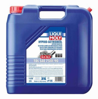 Масло трансмиссионное полусинтетическое "HYPOID-GETRIEBEOEL TDL 75W-90", 20л LIQUI MOLY 1408