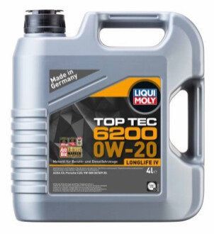 ОЛИВА МОТОРНА TOP TEC 6200 0W-20 4Л LIQUI MOLY 20788