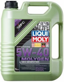 Моторное масло Molygen New Generation 5W-40 5л - (A0009898301BAA4 / A0009898201AGA4) LIQUI MOLY 9055