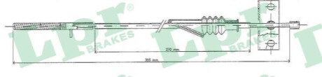 Трос, стояночная тормозная система LPR C0088B