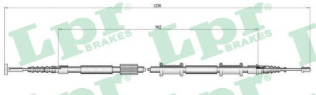 Трос ручного гальма LPR C0340B