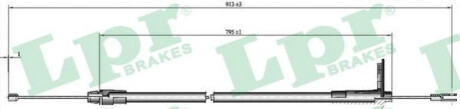 Трос, стояночная тормозная система LPR C0425B (фото 1)
