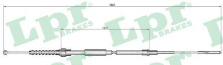 Трос стояночного тормоза LPR C0933B