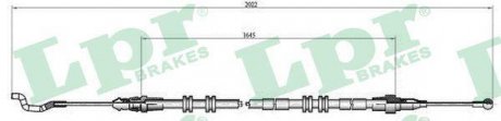 Трос, стояночная тормозная система LPR C1038B
