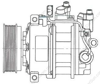 Компрессор кондиционера для а/м Volkswagen Touareg (02-)/Audi Q7 (06-) 3.6FSi - (7P0820803M / 7P0820803E / 7L6820803S) LUZAR LCAC 1858
