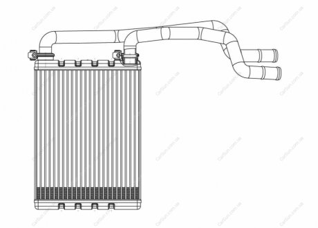Радиатор отопителя Трубкихомуты шт - (271401KA0B / 271401KA0A) LUZAR LRh 14KA
