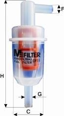 Фільтр паливний M-FILTER DF 11 (фото 1)
