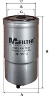 Топливный фильтр - (K52129238AA / 52129238AA / 504018807) M-FILTER DF3510