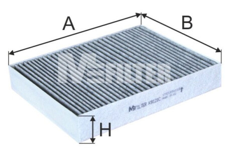 Фільтр салону вугільний M-FILTER K 9121C