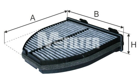 Фільтр салону вугільний M-FILTER K9139C