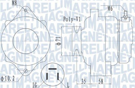 ALTERNATOR EQ NEW MAGNETI MARELLI 063731120010