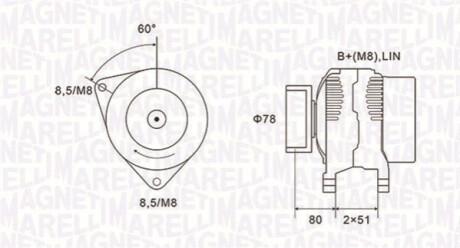 ALTERNATOR FORD GALAXY 1,8 06- MAGNETI MARELLI 063731919010