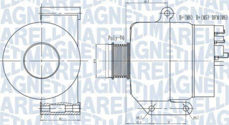 ALTERNATOR ALFA ROMEO,FIAT MAGNETI MARELLI 063731935010