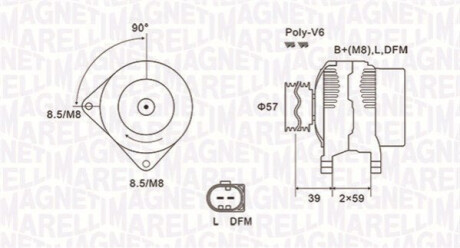 Alternator MAGNETI MARELLI 063732002010 (фото 1)