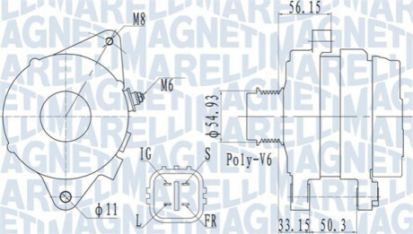 ALTERNATOR TOYOTA MAGNETI MARELLI 063732027010